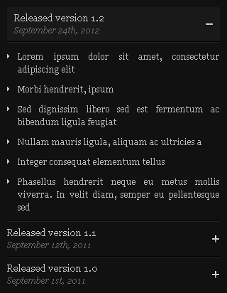 Screenshot of dark version